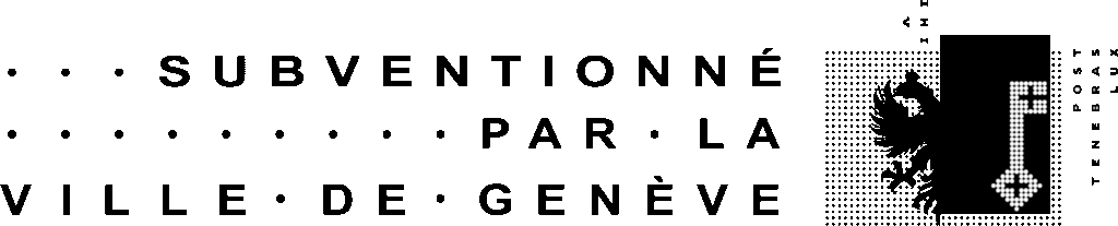 Logo - subventionné par la ville de Genève - Atomnales 2025